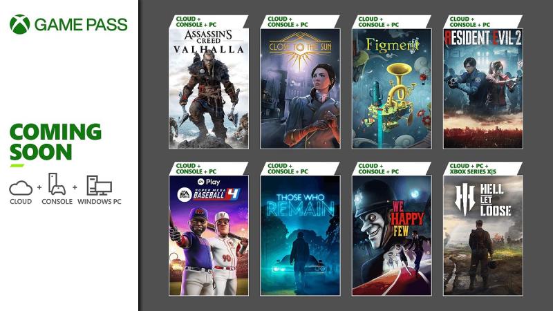 Каталог Xbox Game Pass в январе пополнится Assassin's Creed Valhalla, ремейком Resident Evil 2 и еще шестью играми