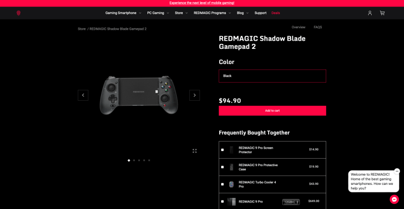 Red Magic Shadow Blade 2 вышла на мировые рынки: геймпад для смартфонов за $94