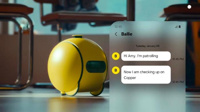 Samsung Ballie — милый робот SHI, который улучшит вашу жизнь и будет отображать желаемое изображение где угодно
