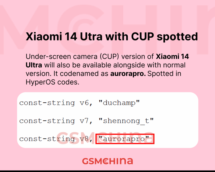 Слухи: Xiaomi 14 Ultra получит две версии — с фронтальной камерой под экраном и обычную