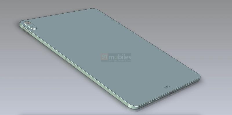 Touch ID, порт USB-C и большой экран: 12,9-дюймовый iPad Air в CAD-рендеринге