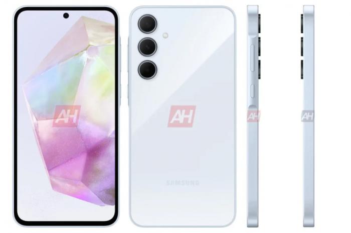 В сети появились изображения Samsung Galaxy A35: заметные улучшения экрана и немного обновленный дизайн