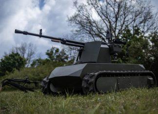 В Украине представили UTE MT-1: робот с крупнокалиберным пулемётом