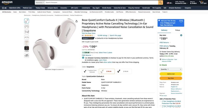 Наушники Bose QuietComfort Earbuds II доступны со скидкой 80 долларов на Amazon