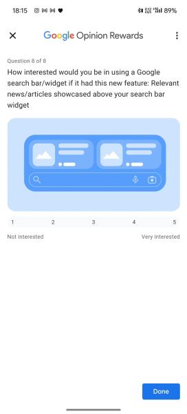 Google может изменить виджет поиска на главном экране Android
