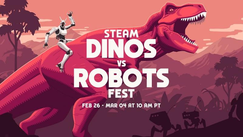 Кто выигрывает? В Steam стартовал фестиваль Dinos vs. Game робот