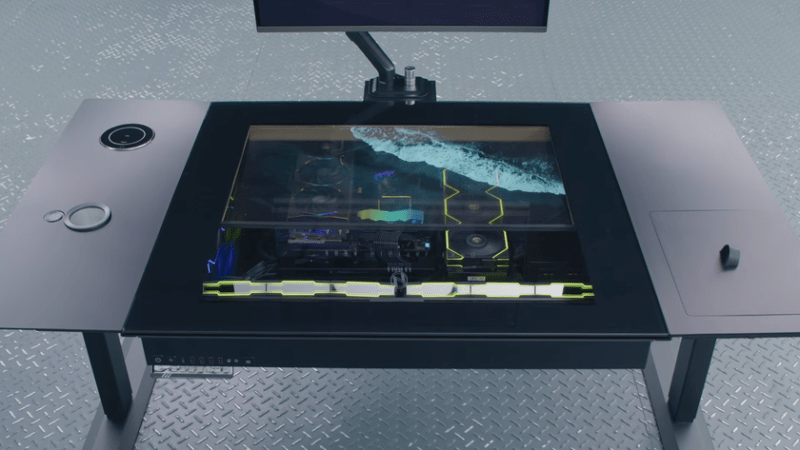 Lian Li выпустила оригинальный корпус для настольного ПК «DK-07» со встроенным прозрачным OLED-дисплеем
