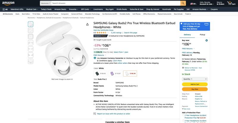 Сегодняшняя распродажа: Samsung Galaxy Buds 2 Pro за 106 долларов (скидка 123 доллара) на Amazon