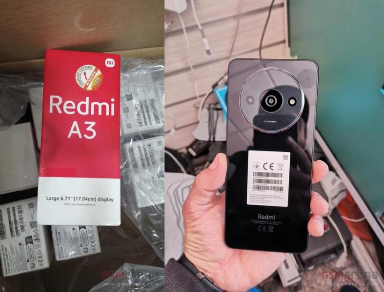 Redmi A3, оснащенный большими двойными камерами, появился на фотографиях