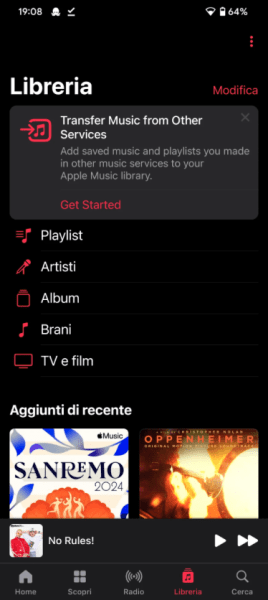 Apple Music получает функцию, позволяющую переносить библиотеки песен из других сервисов