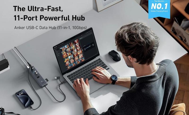 Anker запускает концентратор 11-в-1 с портом USB-C, слотом для карты памяти и выходной мощностью до 100 Вт