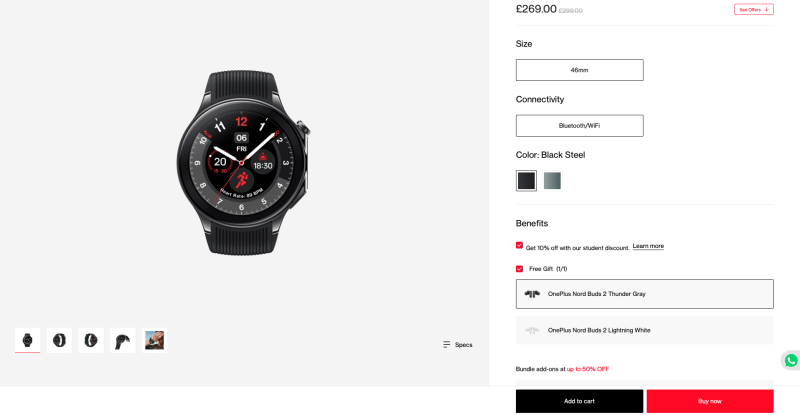 OnePlus Watch 2 с двумя чипами и двумя операционками уже доступен в Европе
