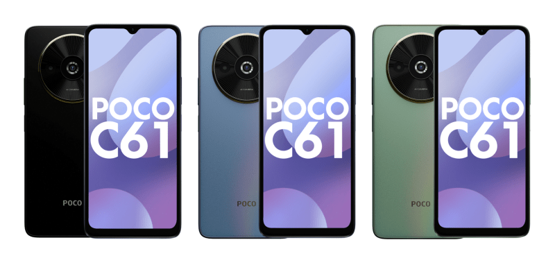 POCO C61: дисплей с частотой 90 Гц, чип MediaTek Helio G36, двойная камера по цене от 89 долларов