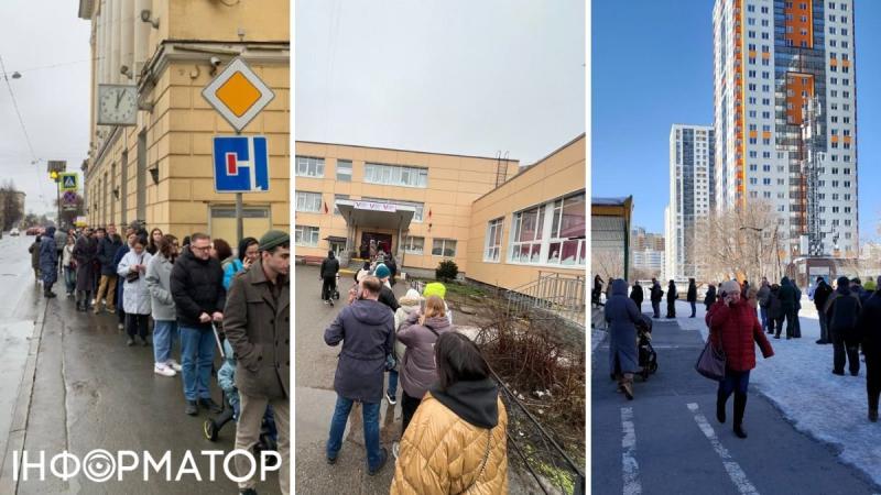 «Полдень, против Путина»: очереди на избирательных участках в последний день голосования в России растянулись на несколько километров