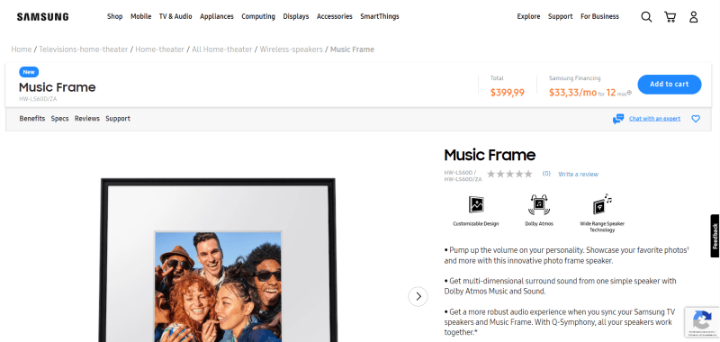 Samsung Music Frame: новий дизайнерський динамік доступний для попереднього замовлення
