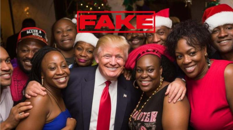 Сторонники Трампа распространяют фальшивые фотографии чернокожих сторонников, созданные искусственным интеллектом