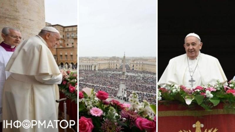 Папа Римский в пасхальной речи призвал к прекращению боевых действий в Газе и возвращению украинских военнопленных