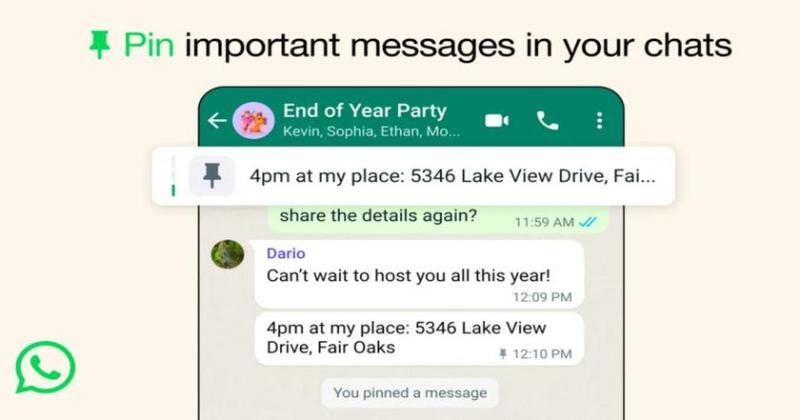 WhatsApp выпускает обновление: теперь вы можете закрепить до 3 важных сообщений в своих чатах