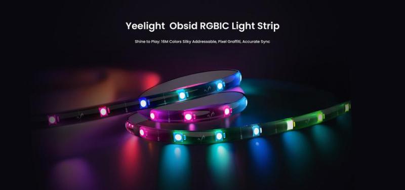 Yeelight запускает световую ленту Obsid RGBIC, которая синхронизируется с музыкой и играми