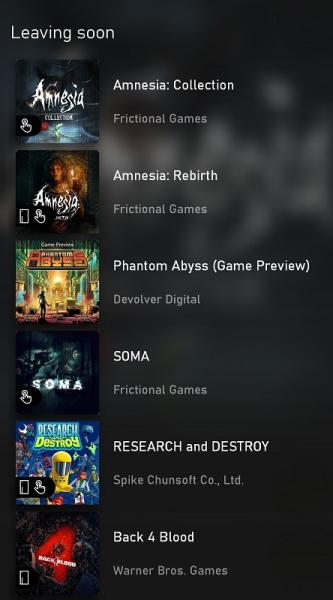Amnesia: Rebirth, Soma, Back 4 Blood и еще три игры будут удалены из Game Pass в апреле