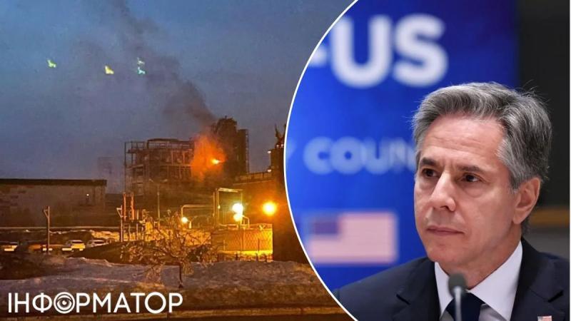 Блинкен объяснил, как США рассматривают нападение Украины на российский нефтеперерабатывающий завод