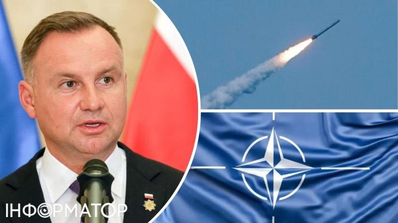 Дуда заявив, що провокації Росії з ракетами в повітряному просторі НАТО загрожують масштабнішою війною