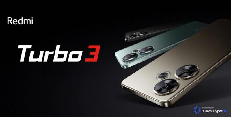 Redmi Turbo 3: OLED-дисплей с частотой 120 Гц, чип Snapdragon 8s Gen 3, камера 50 МП, аккумулятор емкостью 5000 мАч с зарядкой 90 Вт и защитой IP64 по цене от 276 долларов
