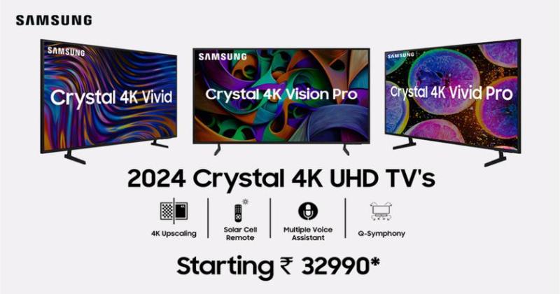 Samsung запустит линейку телевизоров Crystal 4K в Индии в 2024 году