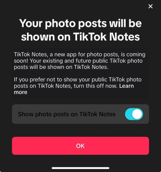 TikTok объявляет о выпуске нового приложения «TikTok Notes», которое конкурирует с Instagram