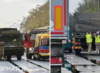 В польском Щецине в ДТП попала колонна британских военных машин: пострадали солдаты