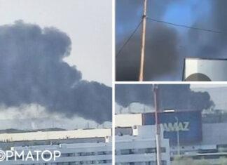В России произошел масштабный пожар на заводе КАМАЗ, который производит больше всего военных машин для армии Путина — видео