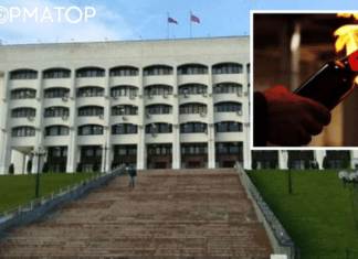 В российском городе подожгли здание правительства: российская пропаганда обвиняет Украину