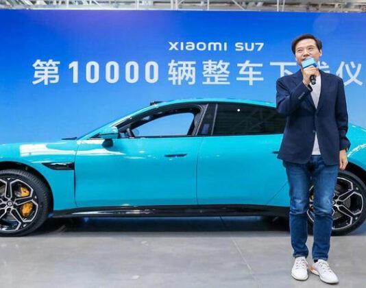 Xiaomi изготовила 10 000 электромобилей SU7 всего за 32 дня