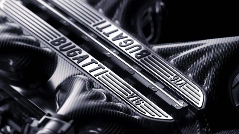 Bugatti анонсировала новый гибридный двигатель V16, позволяющий автомобилю развивать скорость до 445 км/ч