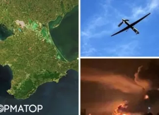 Массированная атака на РФ и Крым: оккупанты жалуются на сотню дронов, есть попадания и сильные пожары