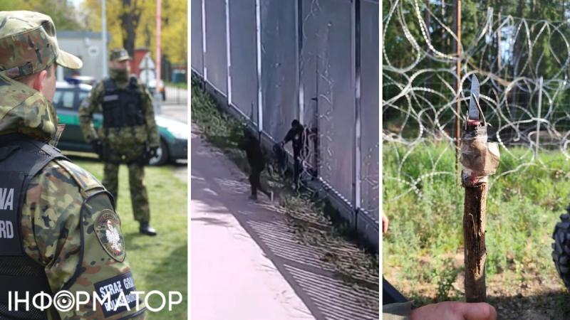 Нож, копье и разбитая бутылка: нелегалы ​​из Беларуси ранили польских пограничников