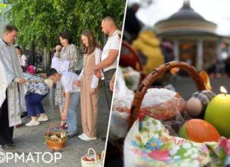 Пасха-2024: украинцы с корзинами по всей Украине массово стоят в очередях в храмы
