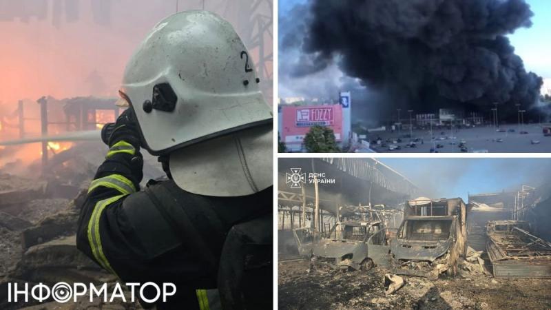Прокуратура показала на видео момент прилета российских бомб по Эпицентру в Харькове