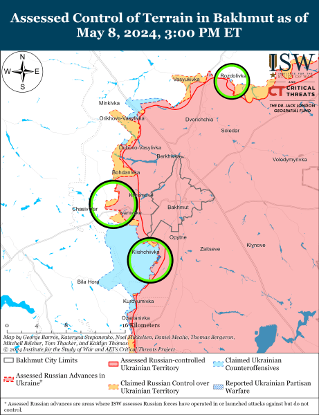 Россияне продвигаются вблизи Сватово, Кременной и Авдеевки: карты боевых действий от ISW