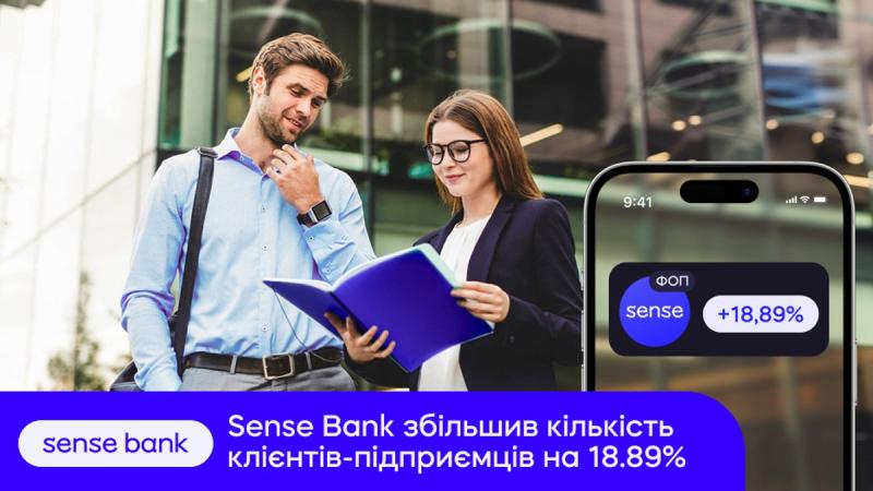 Sense Bank увеличил количество клиентов-предпринимателей на 18,89%