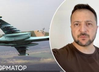 Зеленский: ВСУ сбили российский самолет Су-25 в Донецкой области