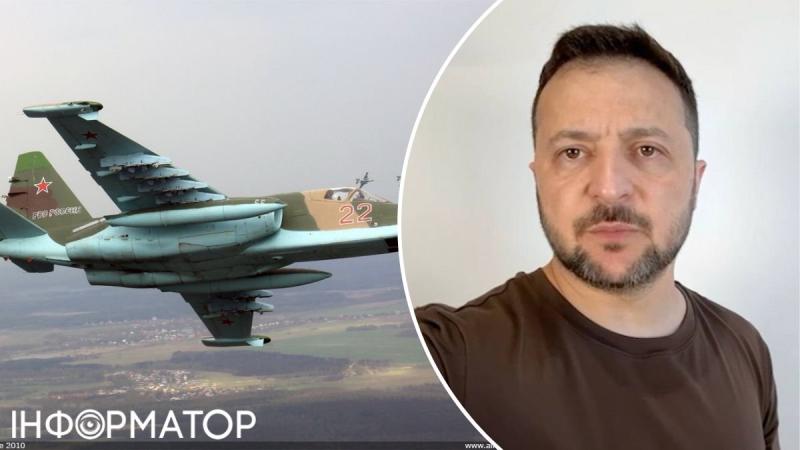 Зеленский: ВСУ сбили российский самолет Су-25 в Донецкой области
