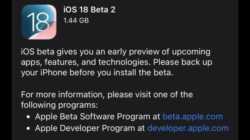 Apple выпустила iOS 18 beta 2 для разработчиков