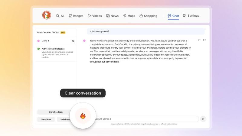 DuckDuckGo предлагает AI Chat с акцентом на конфиденциальность