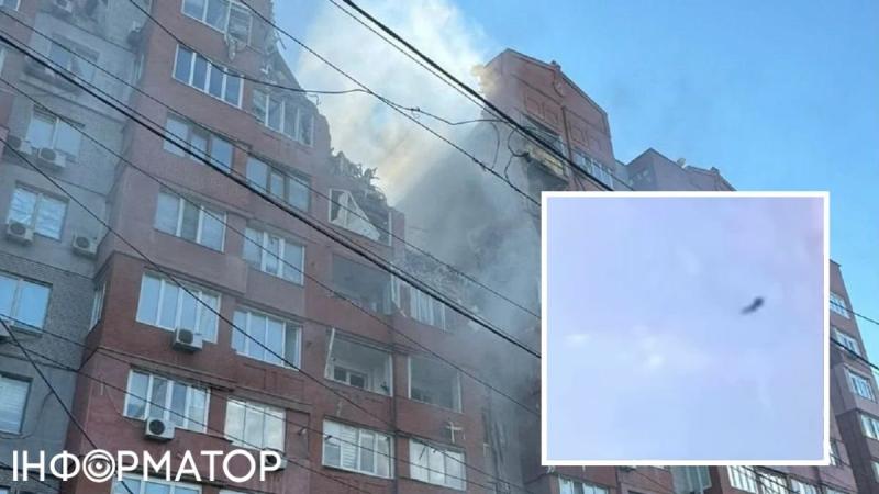Ракетный удар по Днепру: появилось видео момента попадания ракеты в многоэтажку