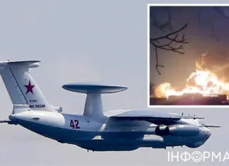 Россия официально признала, что Украина сбила ее разведывательный самолет А-50 с 10 членами экипажа