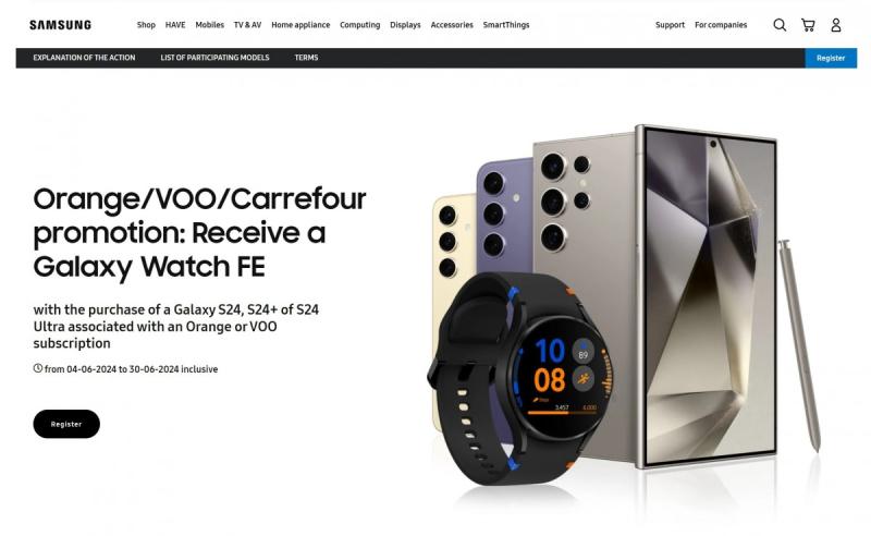 Samsung предлагает Galaxy Watch FE в подарок в Бельгии