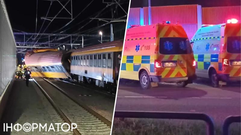 В Чехии в аварию попал поезд, который следовал в Украину: четыре человека погибли (видео)