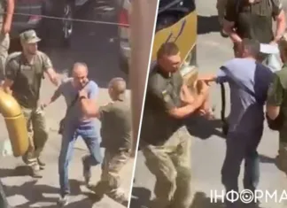 В Черновцах военкомами силой затолкали мужчину в автобус: ТЦК назвал это помощью в отбытии на военную подготовку