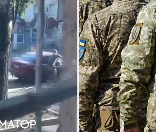 В Одессе мужчина прокатил на капоте сотрудника ТЦК: автомобиль объявили в розыск — видео